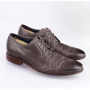 Size 12 Cole Haan Warner Grand Postman Oxford Dress Shoe Gray Leather